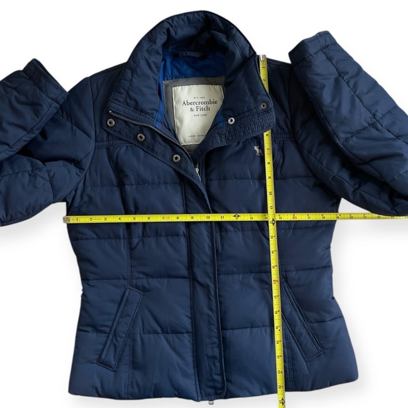 Abercrombie & Fitch Navy Blue Down Puffer Jacket - Picture 5 of 10